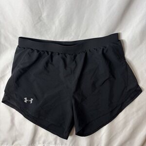 Under Armour Headgear Loose Women's M Black Active Running Shorts 3" Inseam